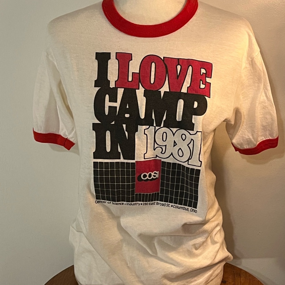 Hanes Red and White Fitted Short Sleeve Graphic T-Shirt